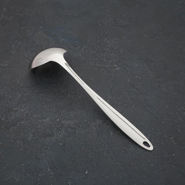 Ложка разливательная из нержавеющей стали «Плетение», h=32 см Ложка разливательная из нержавеющей стали «Плетение», h=32 см