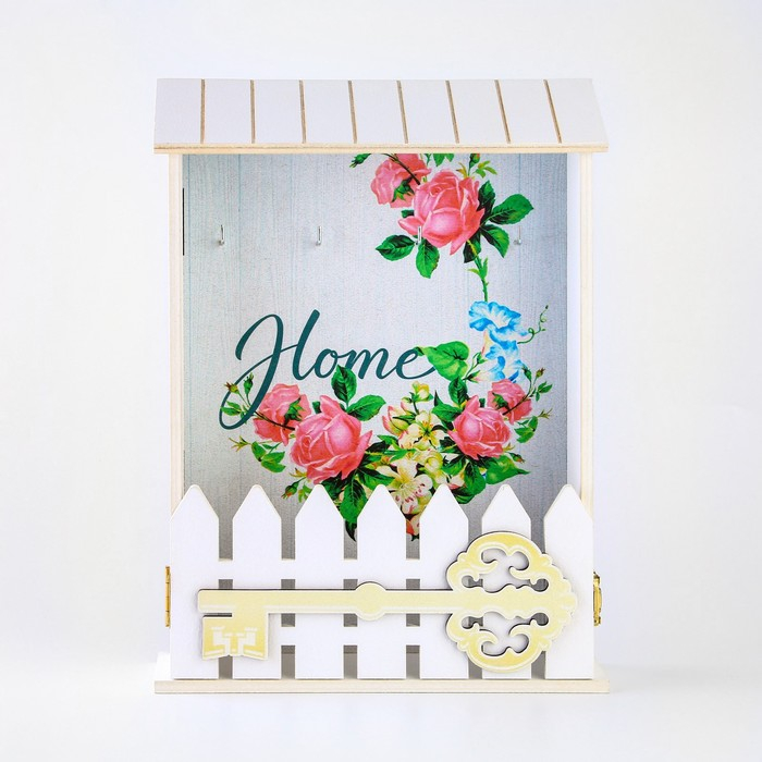 Ключница настенная «Home», цветы, 22,5 х 30,5 х 5,7 см. Ключница настенная «Home», цветы, 22,5 х 30,5 х 5,7 см.
