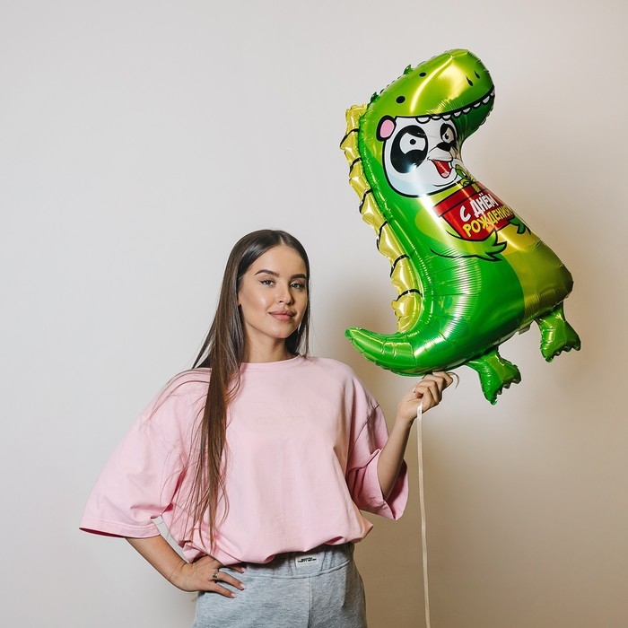 Воздушный шар фольгированный 24 Воздушный шар фольгированный 24" «Дино панда», без подложки