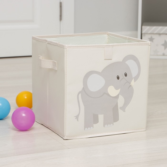 Короб стеллажный для хранения «Слоник», 29×29×29 см Короб стеллажный для хранения «Слоник», 29×29×29 см