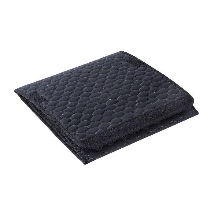 Органайзер кофр в багажник автомобиля LION, экокожа, соты, 50×30×30 см, черно-синий Органайзер кофр в багажник автомобиля LION, экокожа, соты, 50×30×30 см, черно-синий