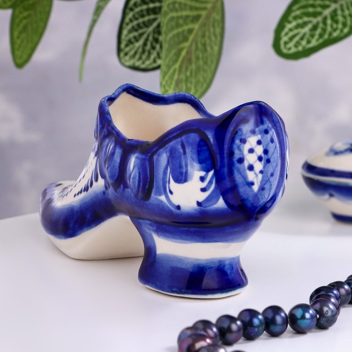 Сувенир  Сувенир "Туфелька",16 х 6см, гжель, фарфор