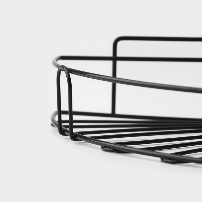 Полка угловая, 30×22,5×5,5 см, цвет чёрный Полка угловая, 30×22,5×5,5 см, цвет чёрный