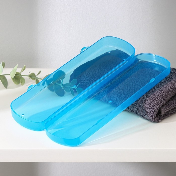 Футляр для зубной щётки и пасты, 21×6×3 см, цвет МИКС