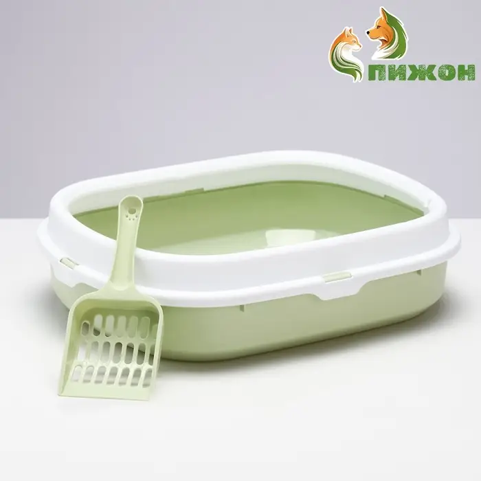 Туалет с бортом 40×34×11 см, зелёный