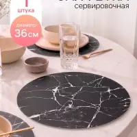 Салфетка сервировочная на стол круглая &laquo;Найт&raquo;, d=36 см
