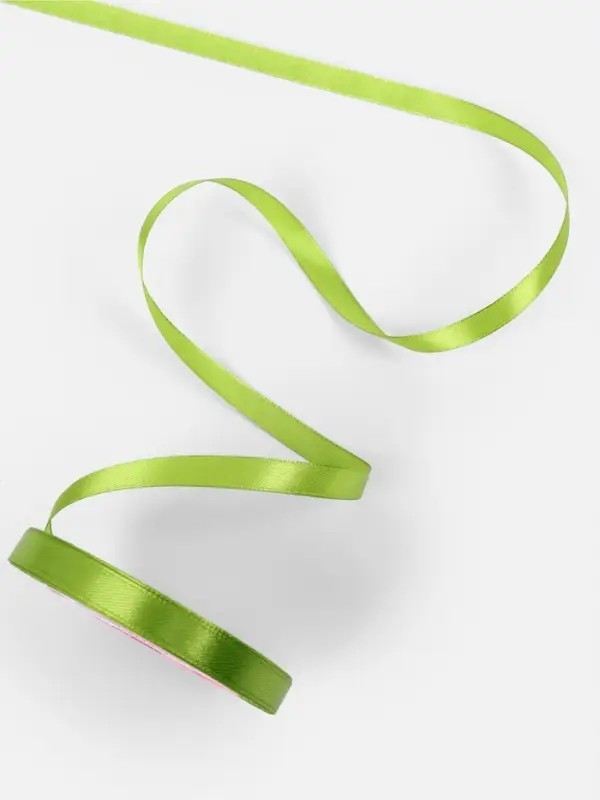 Лента атласная, 10 мм, 23±1 м, светло-зелёная №184