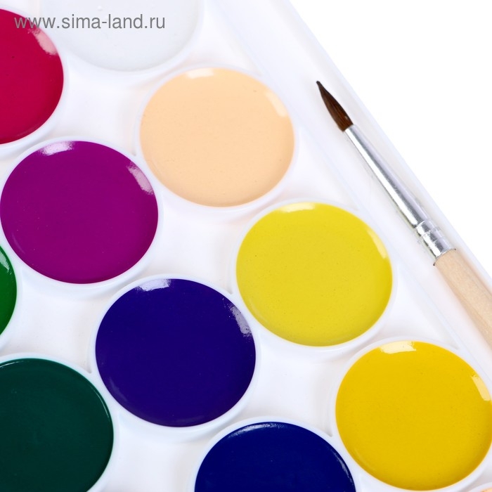 Акварель  Акварель "Луч" ZOO, 24 цвета, с кистью