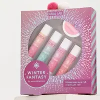 Подарочный набор новогодний Winter Fantasy, 4 бальзама и скраб для губ, URAL LAB