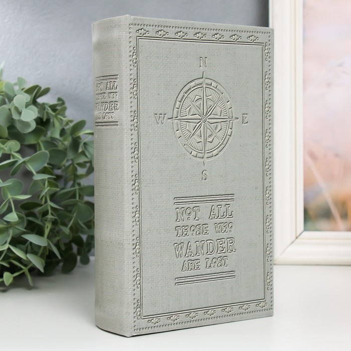 Сейф-книга дерево кожзам  Сейф-книга дерево кожзам "Компас" 21х13х5 см