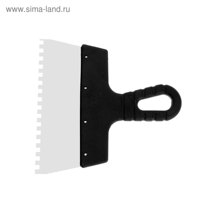 Шпатель зубчатый ЛОМ, 200 мм, зуб 6 мм, нержавеющая сталь Шпатель зубчатый ЛОМ, 200 мм, зуб 6 мм, нержавеющая сталь