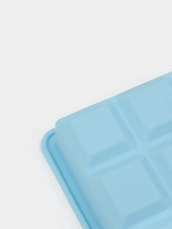 Форма для льда и заготовок Доляна &laquo;Кубик&raquo;, силикон, 11.7&times;18.7&times;3.4 см, 15 ячеек (3.4&times;3.4 см), голубая