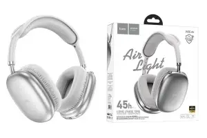 Наушники W35 Air HOCO Wireless Headset Long Usage Time серебро