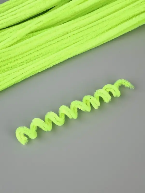 Синельная проволока набор 50 шт., зелёный неон, 30 см