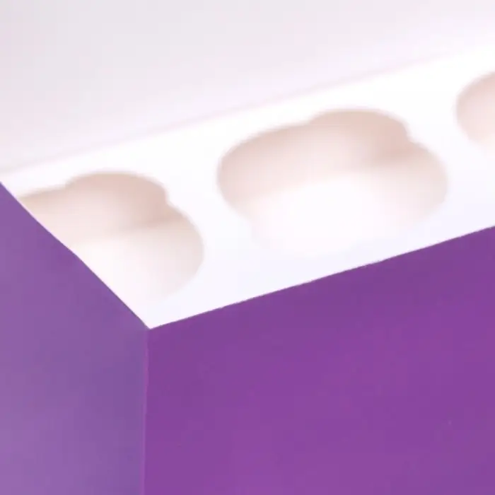 Упаковка на 6 капкейков с окном сиреневая, 25×17×10 см Упаковка на 6 капкейков с окном сиреневая, 25×17×10 см