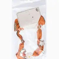 Колье-чокер на платке "Стиль". цвет оранжевый с золотом