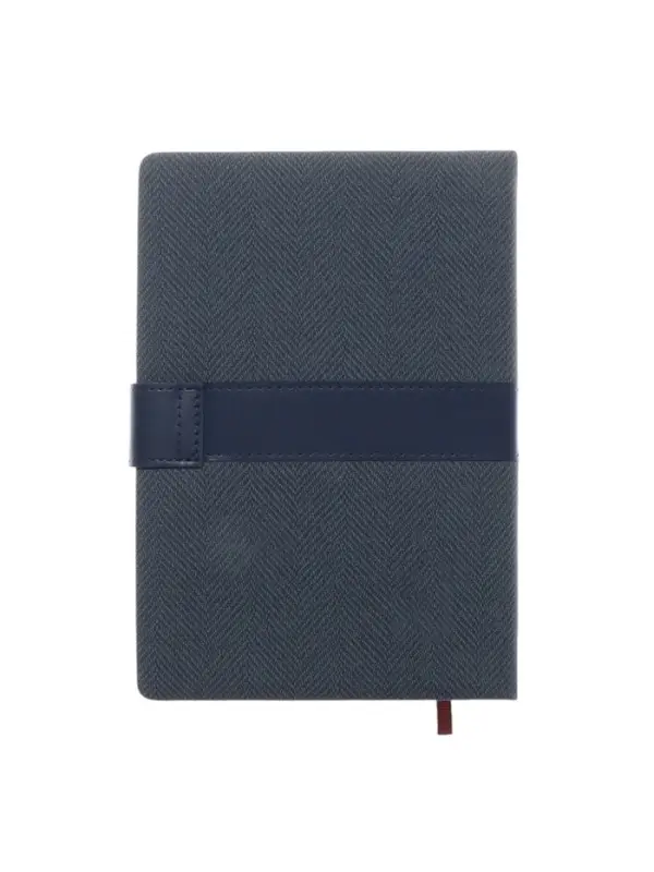 Ежедневник недатированный формат А5, с хлястиком, 128л, линия, пвх, Синий Ежедневник недатированный формат А5, с хлястиком, 128л, линия, пвх, Синий