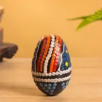 Сувенирный музыкальный инструмент Маракас &laquo;Яйцо с узором - точечная роспись&raquo;, 7&times;5&times;5 см
