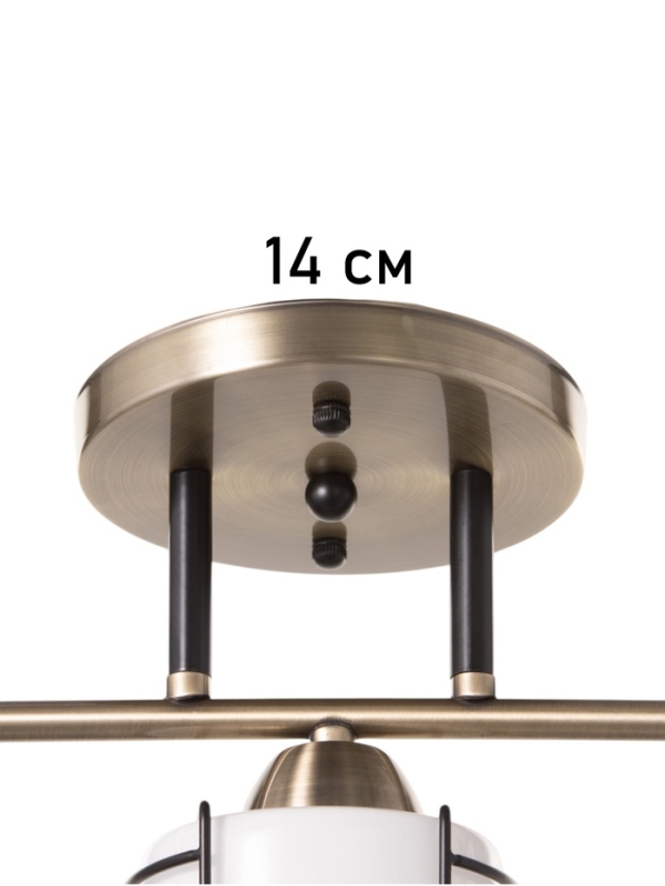 Люстра Люстра "Кипр" 3х40Вт Е27 латунь/черный 52х26х26см