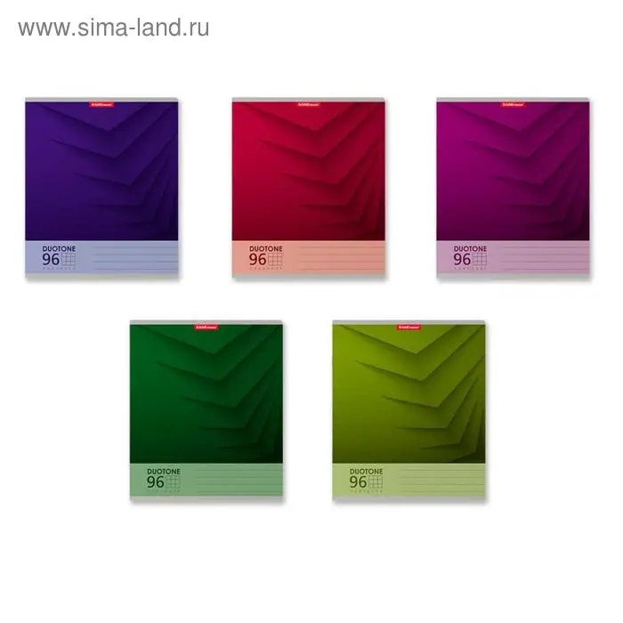 Тетрадь 96 листов в клетку Duotone Next, картонная обложка, микс