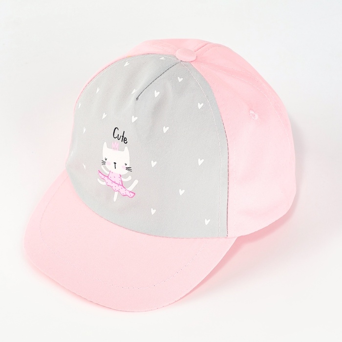 Кепка детская для девочки «Котик», р-р. 48-50 Кепка детская для девочки «Котик», р-р. 48-50
