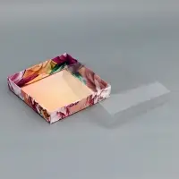 Коробка сборная с PVC крышкой, &laquo;Подарок для тебя&raquo;, 16&times;16&times;3 см