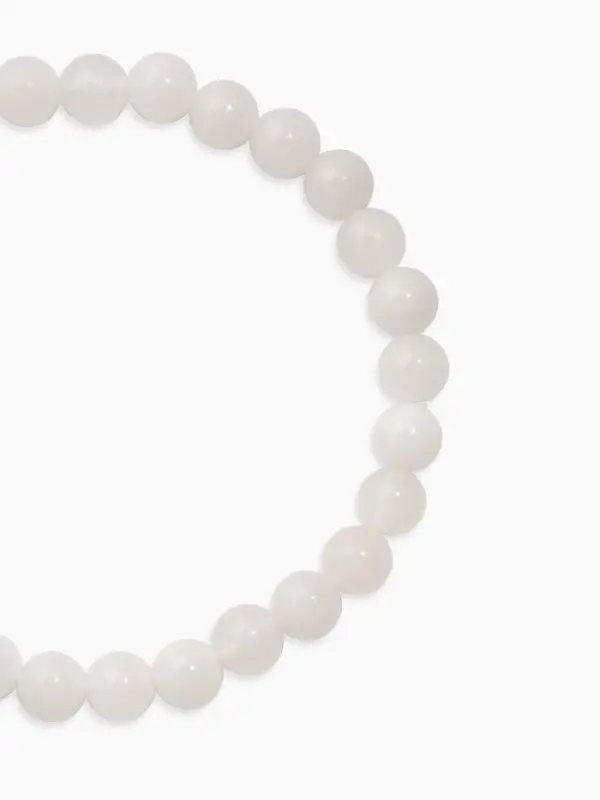 Браслет из бусин &laquo;Кварц&raquo;, d=5.5 см, шар №6, белый
