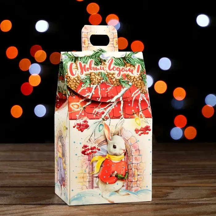 Подарочная коробка «Кролики» 9.1×7×15.7 см