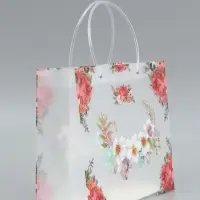 Пакет подарочный прозрачный , "Нежность" 30 х 26 х 12