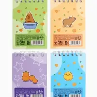 МИКС блокнотов на гребне в клетку  А7, 32 л "Капи-блокнот"