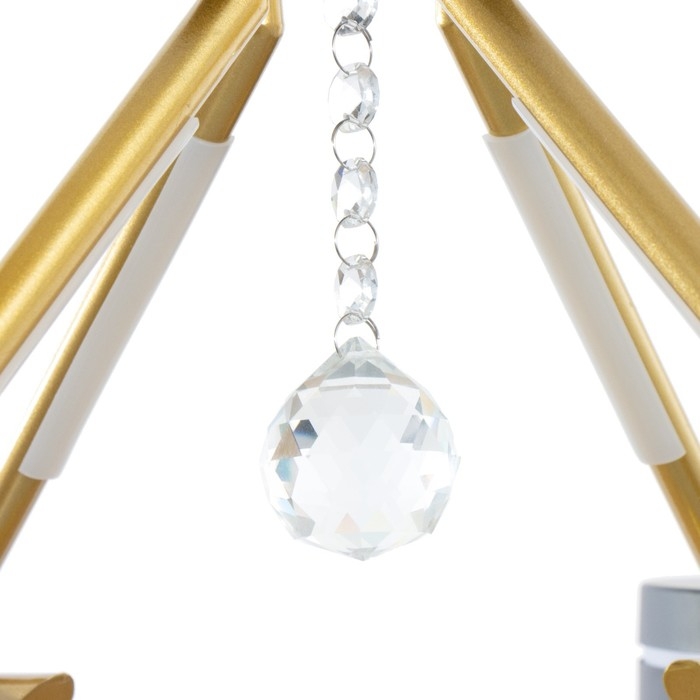 Люстра Люстра "Антеко" 4хLED 104Вт 3000-6000К черно-золотой 65х65х27 см BayerLux