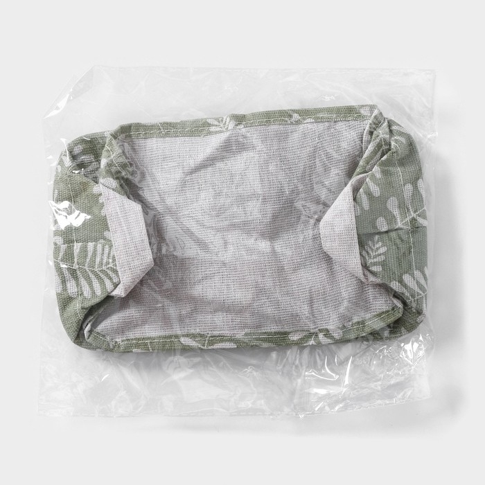 Органайзер для белья Доляна Leaves, 2 ячейки, 22×13×11 см, цвет зелёный Органайзер для белья Доляна Leaves, 2 ячейки, 22×13×11 см, цвет зелёный