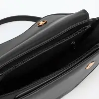 Сумка женская мессенджер на магните, 23&times;8&times;16 см, чёрная