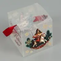 Коробка подарочная, складная из PVC &laquo;Роскошный Новый год&raquo;, 10&times;10&times;10 см