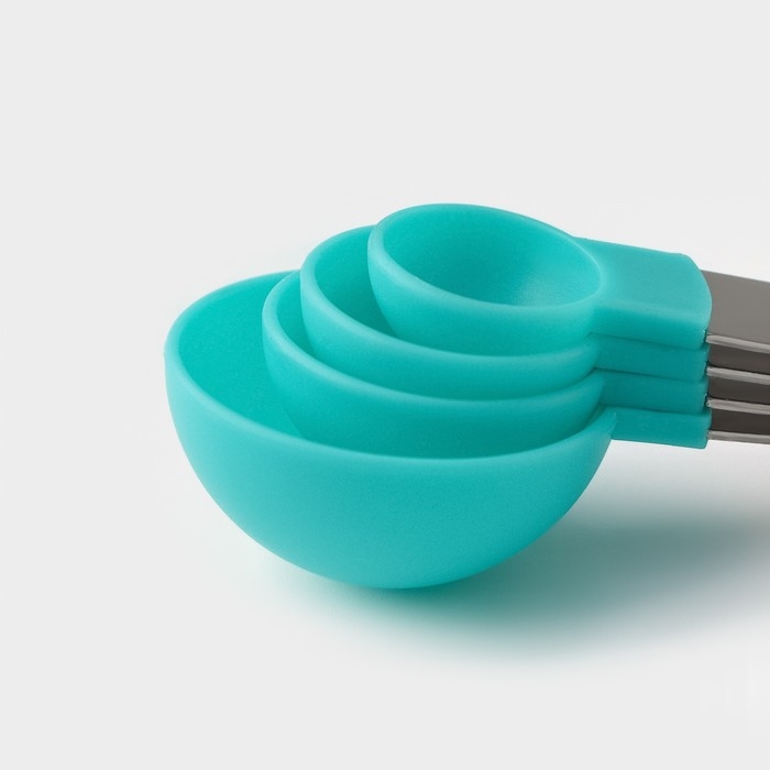 Набор мерных ложек Доляна Pesto, 4 шт: 15 мл, 7,5 мл, 5 мл, 2,5 мл, цвет МИКС Набор мерных ложек Доляна Pesto, 4 шт: 15 мл, 7,5 мл, 5 мл, 2,5 мл, цвет МИКС