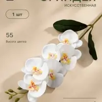 Цветы искусственные &laquo;Орхидея фаленопсис&raquo; премиум, 7&times;55 см, белые