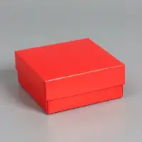 Коробка складная, крышка-дно, красная, 12 х 12 х 5 см