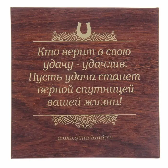 Подкова металл &laquo;Удачи и богатства&raquo;, 7&times;7 см