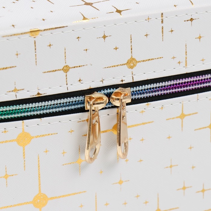 Шкатулка кожзам с зеркалом Шкатулка кожзам с зеркалом "Вспышка на белом" н-р 3 шт 16,5х16,5х14 15х15х10,5 19х19х19 см