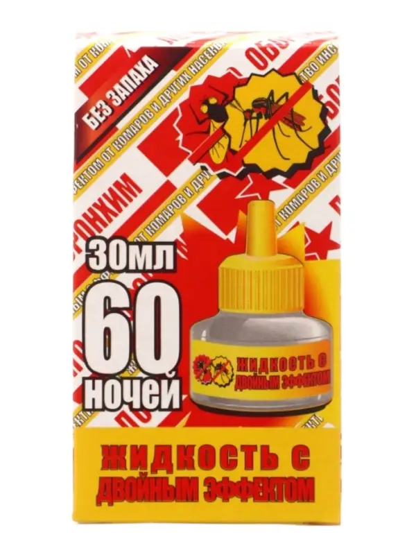 Средство инсектицидное"Жидкостник с двойным эффектом" без запаха, 60 ночей, 30 мл