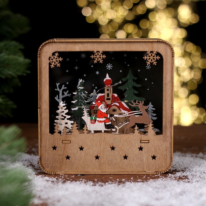 Новогодний декор с подсветкой «Новогодняя сказка» 14 × 4 × 22,5 см Новогодний декор с подсветкой «Новогодняя сказка» 14 × 4 × 22,5 см