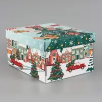 Коробка подарочная, складная 31.2&times;25.6&times;16.1 см &laquo;Яркий Новый год&raquo;