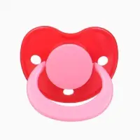 Соска - пустышка латексная ортодонтическая &laquo;Мур-мур&raquo;, от 0 мес., с держателем, розовая