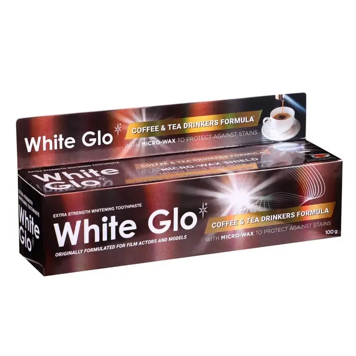 Отбеливающая зубная паста White Glo для любителей кофе и чая, 100 г