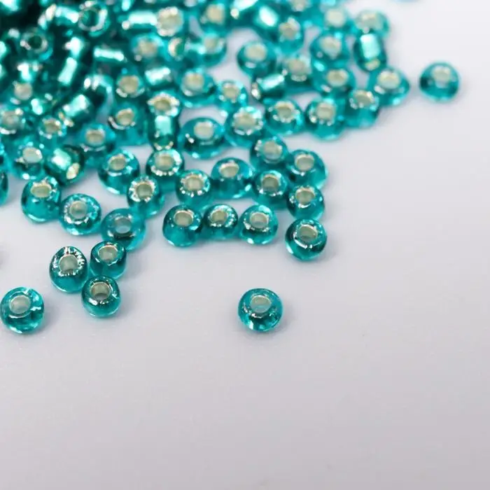 Бисер круглый 12/0 в бутылочке  Бисер круглый 12/0 в бутылочке "Морская волна" прозрачно-цветной 20 гр