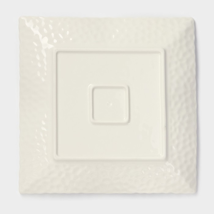 Тарелка керамическая пирожковая «Воздушность», d=24 см, цвет белый Тарелка керамическая пирожковая «Воздушность», d=24 см, цвет белый