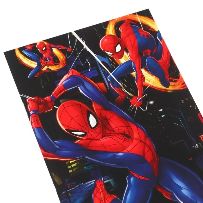 Блокнот А5, 40 листов, на скрепке, в точку, софт-тач, &laquo;Человек-паук&raquo;