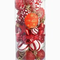 Ёлочные игрушки набор 33 шт. &laquo;Праздничный хоровод&raquo; 4 см, красный