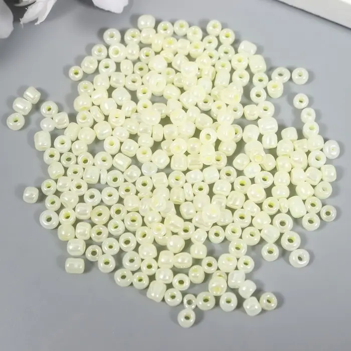 Бисер круглый 6/0  Бисер круглый 6/0 "Персиковый перламутр" 20 гр