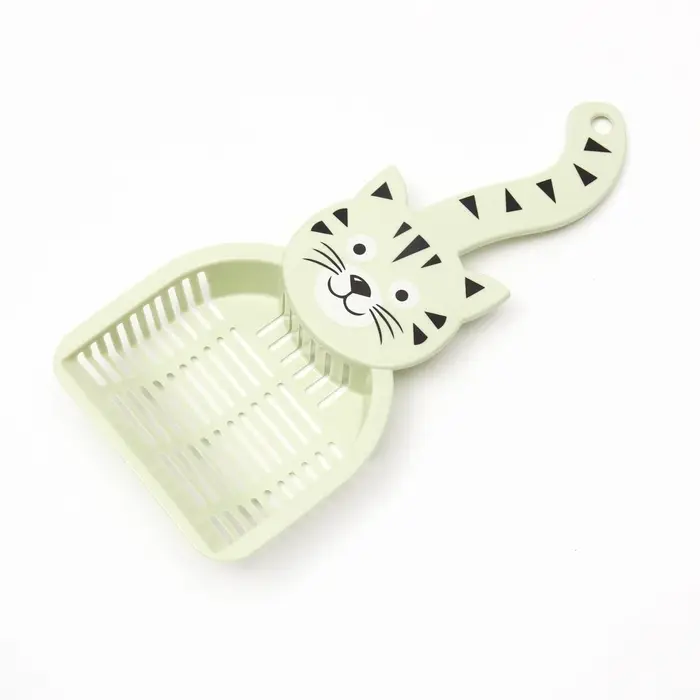 Совок для туалета &laquo;Довольный кот&raquo;, 28&times;12.5 см, пластик, зелёный